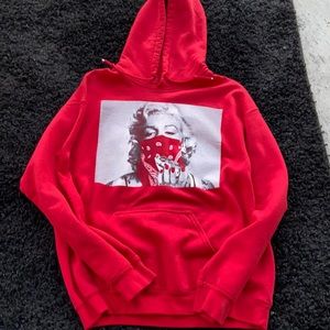red marilyn monroe hoodie